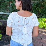 Short Sleeve Scoop Neck Blouse