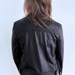 Liquid Leather Zip Cuff Moto Waist Jacket - The 308 Boutique