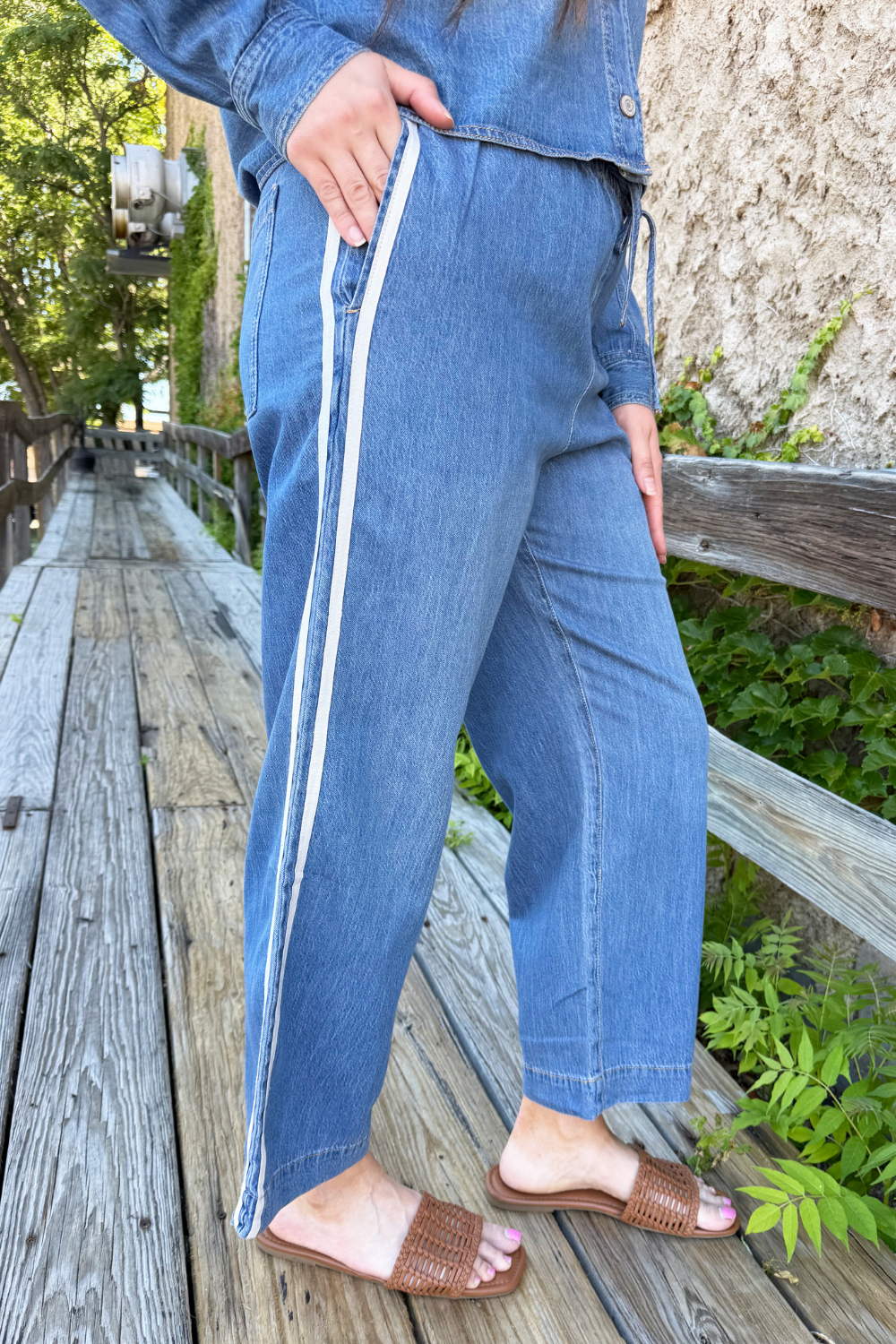 The Sidelines Denim Track Pant