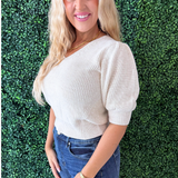 V Neck Knit Top