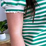 Crewneck Puff Sleeve Knit Top