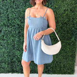 Alyssa Bow Detail A-Line Dress