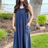 Spaghetti Strap Loose Maxi Dress