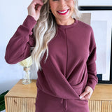 Techno Cupro Front Surplice Top