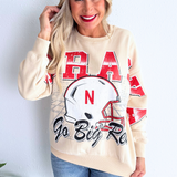Nebraska Homefield Lantern Sleeve Crew