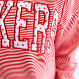 Red Stripe Nebraska Mockneck Sweatshirt