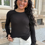 Long Sleeve Scoopneck Top