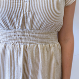 V Neck Smocked Waist Dress