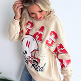 Nebraska Homefield Lantern Sleeve Crew