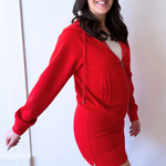 Full Zip Drawstring Hoodie - The 308 Boutique