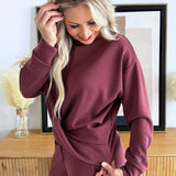 Techno Cupro Front Surplice Top