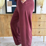 Techno Cupro Barrel Pants w/ Side Panel