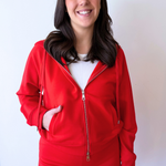Full Zip Drawstring Hoodie - The 308 Boutique