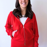 Full Zip Drawstring Hoodie - The 308 Boutique