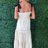 Smocked Sleeveless Midi Dress