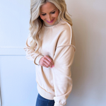 Oversize Drop Shoulder Reversible Mock Neck Sweatshirt - The 308 Boutique