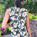 Tie Neck Sleeveless Blouse