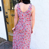 Sleeveless Ruffle Front Woven Maxi Dress