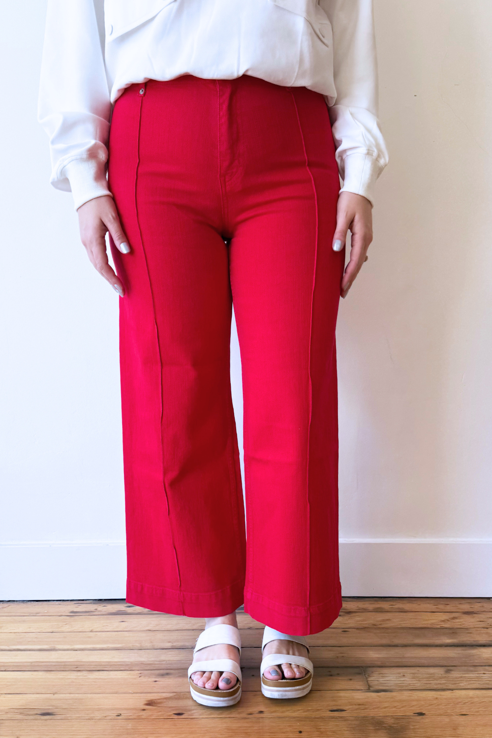 High Rise Wide Leg Ankle Denim - The 308 Boutique