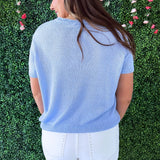 Short Sleeve Basic Sweater