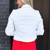 Cropped Jacket w/ Bracelet Length Cuffed Sleeve