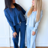 Delphine Knit Denim Sweatshirt