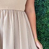 Mock Neck Twofer Dress