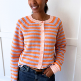 Contrast Colorblock Striped Cardigan