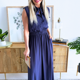 Sleeveless Collared Crop Top