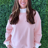 Mockneck Stripe Sweatshirt