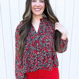 Long Sleeve Woven Blouse w/ Pintucks 23" HPS