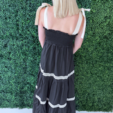 Smocked Sleeveless Midi Dress