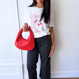 Valentina Woven Hobo w/ Knotted Handle