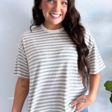 Striped Short Sleeve Top