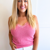 Laced Sleeveless Sweater Top