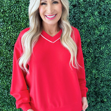 Modal Scuba V Neck Piping Top