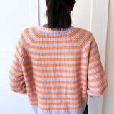Contrast Colorblock Striped Cardigan