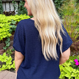 Textured Knit Dolman Top
