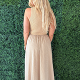 Mock Neck Twofer Dress