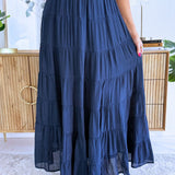 Multi Tier Slub Shimmer Skirt