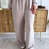 Brushed Modal Wide Leg Drawstring Pants