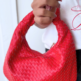 Valentina Woven Hobo w/ Knotted Handle