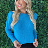 Textured Shoulder Detail Sweater