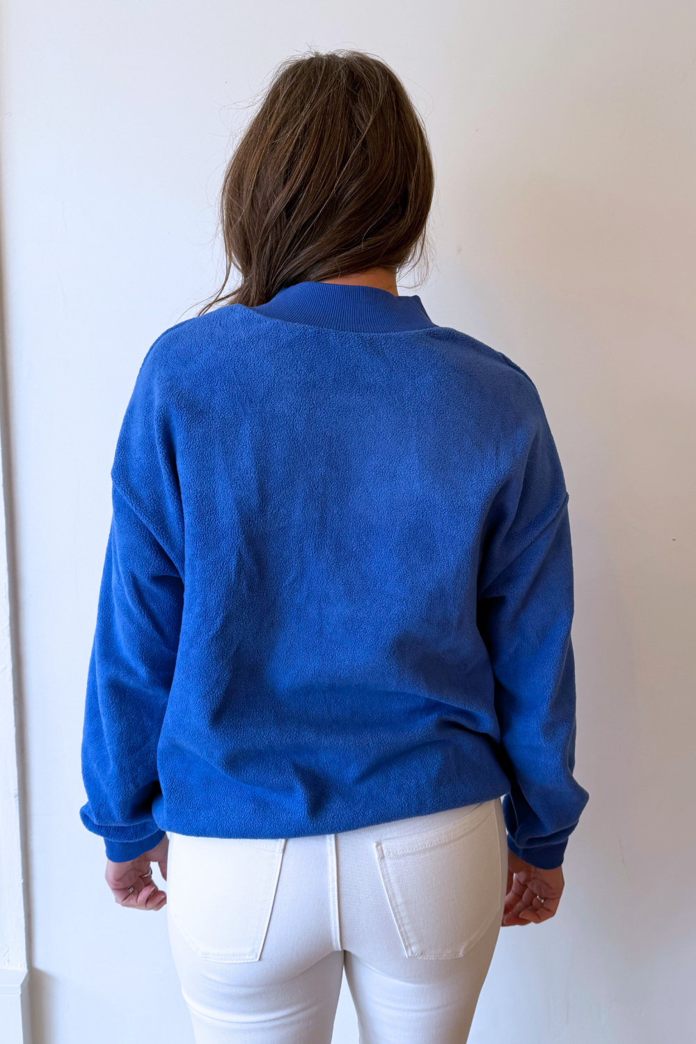 Oversize Drop Shoulder Reversible Mock Neck Sweatshirt - The 308 Boutique