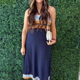 Terry Knit Halter Midi Dress