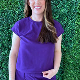 Offset French Terry Core Comfort Top