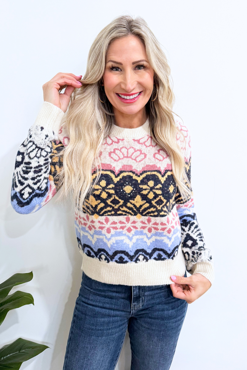 Multicolor Faire Isle Knit Sweater - The 308 Boutique