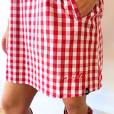 Nebraska Logo Pride Gingham Skort Dress