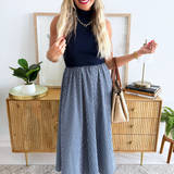 Mock Neck Twofer Dress