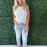 Striped Ribbed Tank Top